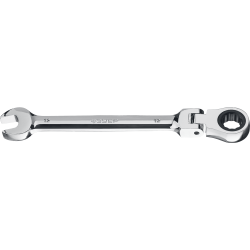 Комбинированный гаечный ключ трещоточный шарнирный 12 мм, ЗУБР / 27101-12